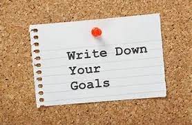 Write down your goals